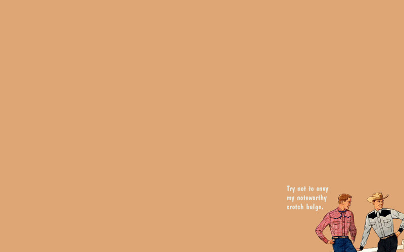 cowboy illustration with text