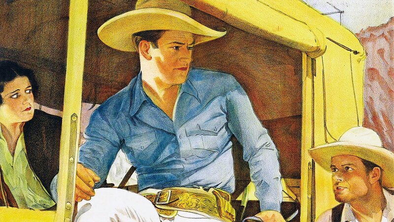 Cowboy in a wagon