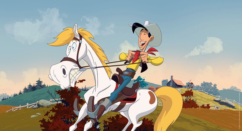 Cowboy on a Horse — White
