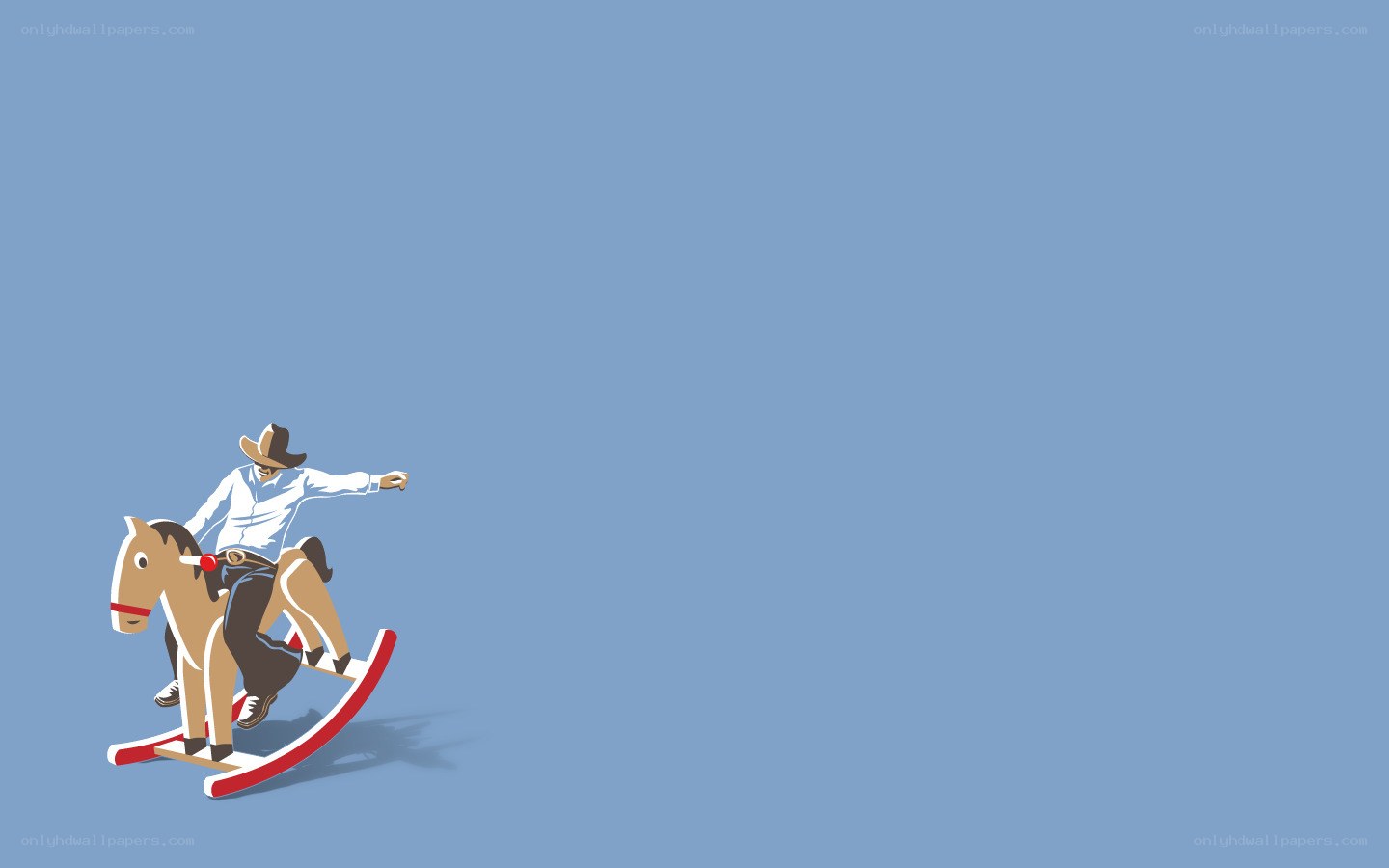 Cowboy on a rocking horse