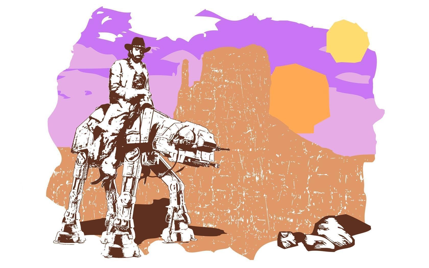 cowboy on AT-AT walker