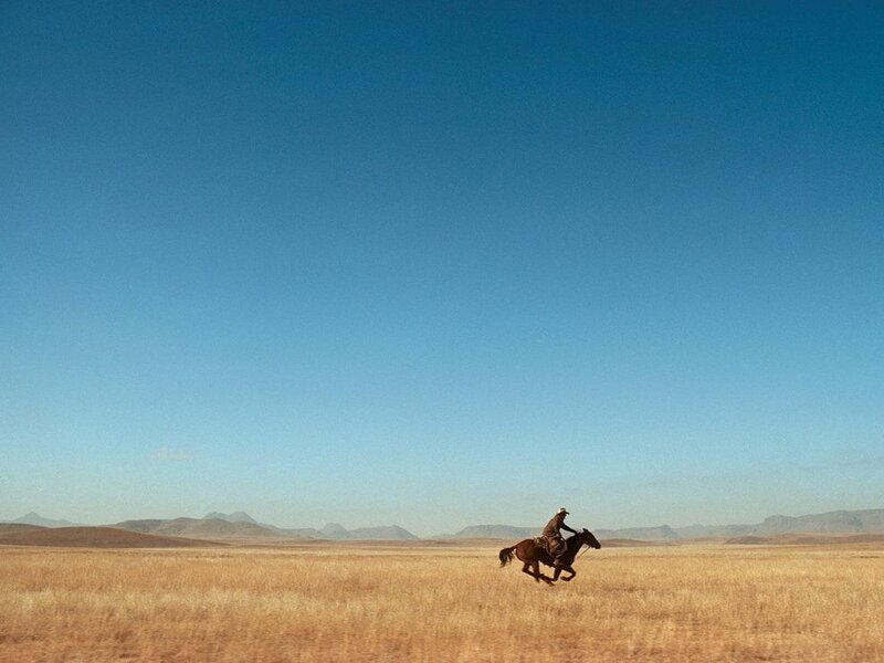 Cowboy on Horse — Blue, Serene