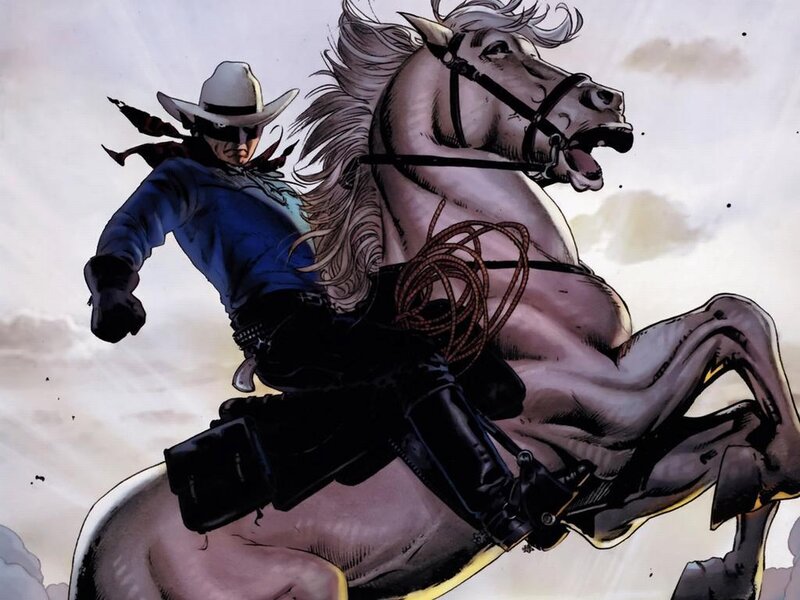 Cowboy on Horse — Blue