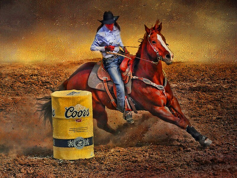 Cowboy on Horse — Brown, Dynamic