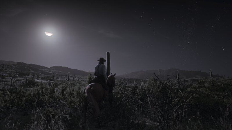 Cowboy on Horseback — Black