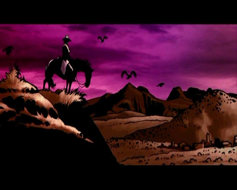 Cowboy on Horseback — Purple