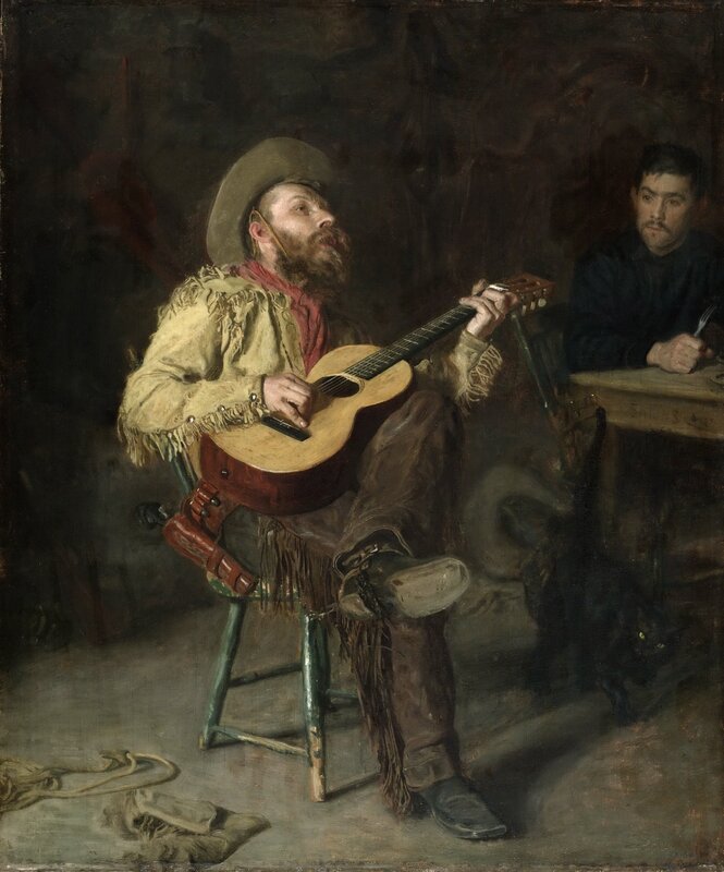 Cowboy playing guitar