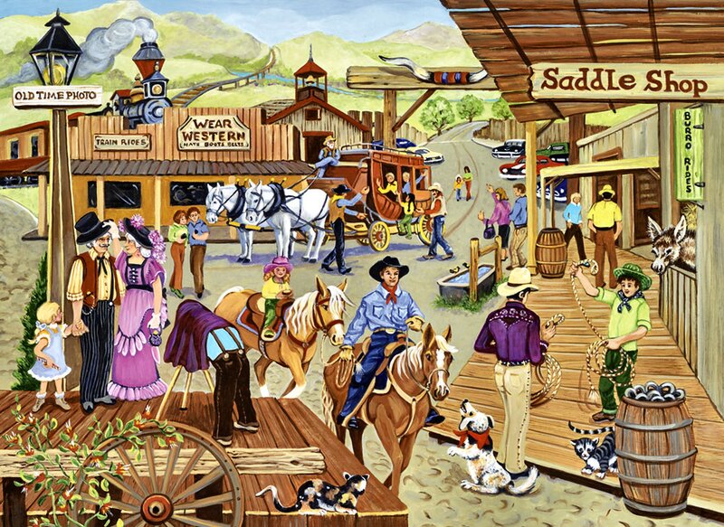 Cowboy Town Scene