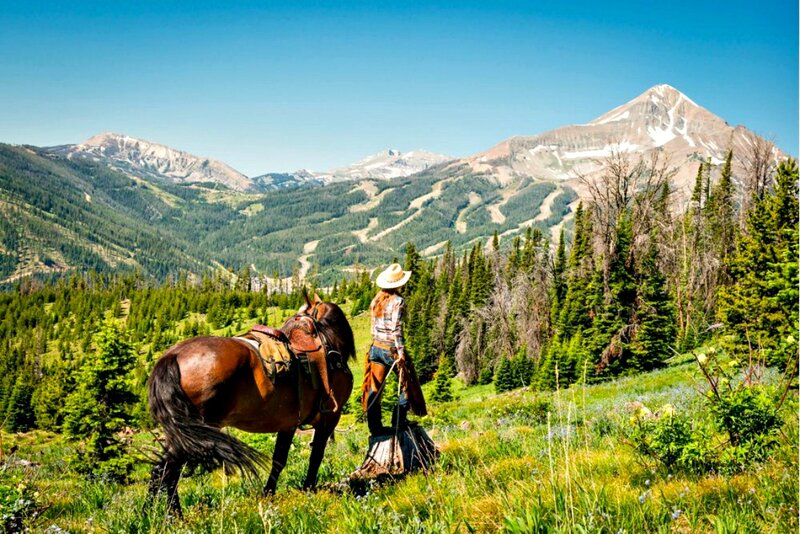 Cowboy with Horse — Green