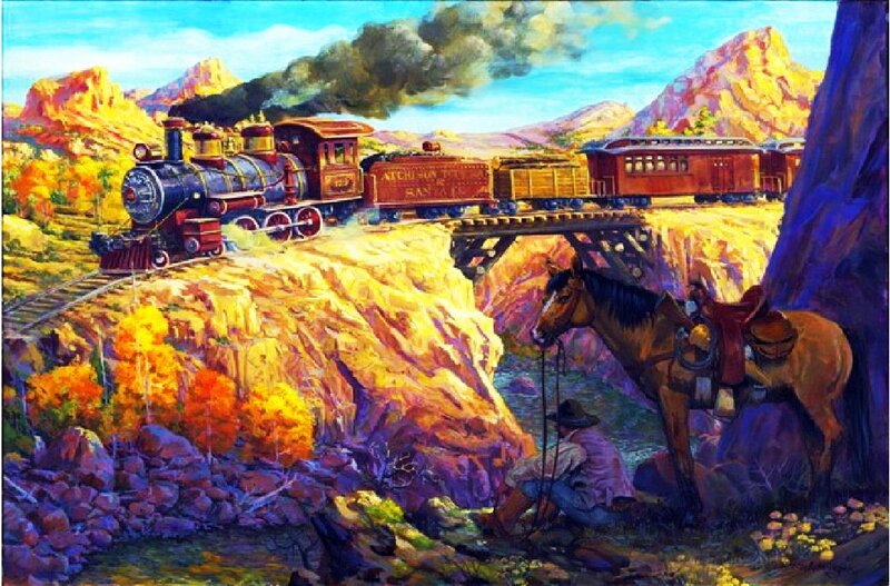 Cowboy with Horse — Yellow