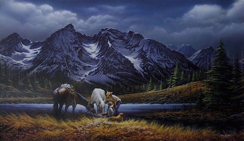 Cowboy with Horses