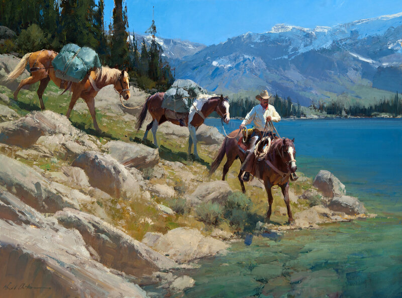 Cowboy with Pack Horses