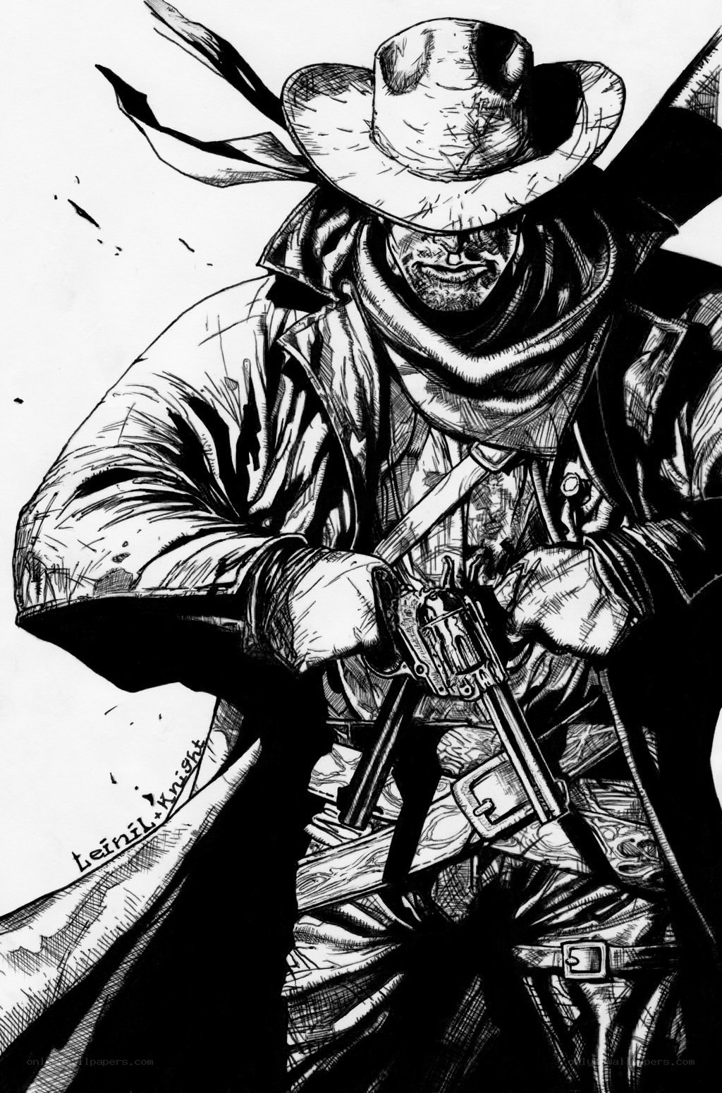 cowboy with revolver