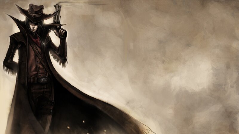 cowboy with revolver