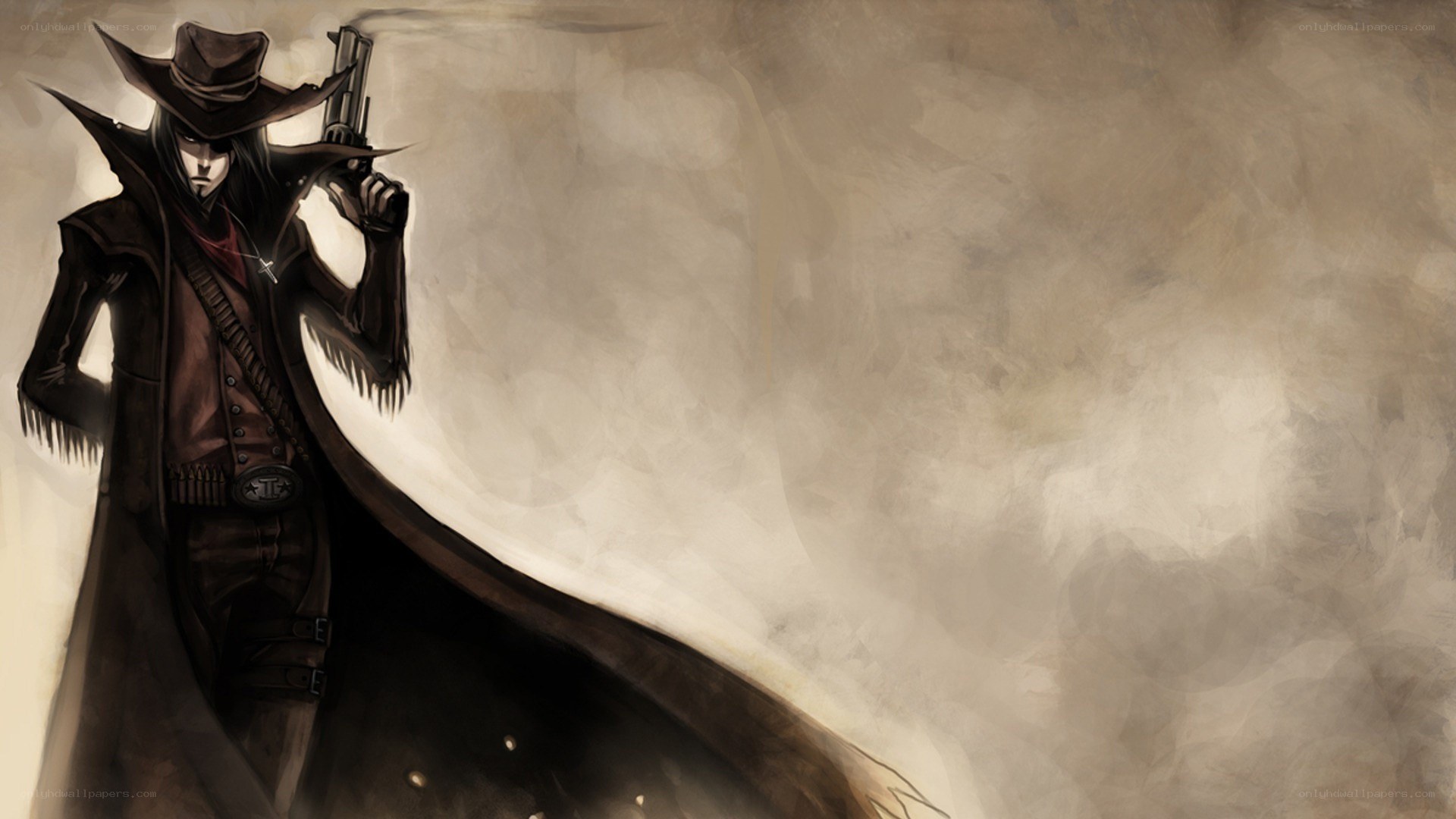 cowboy with revolver