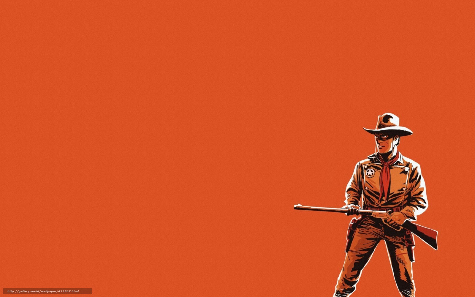 cowboy with rifle illustration