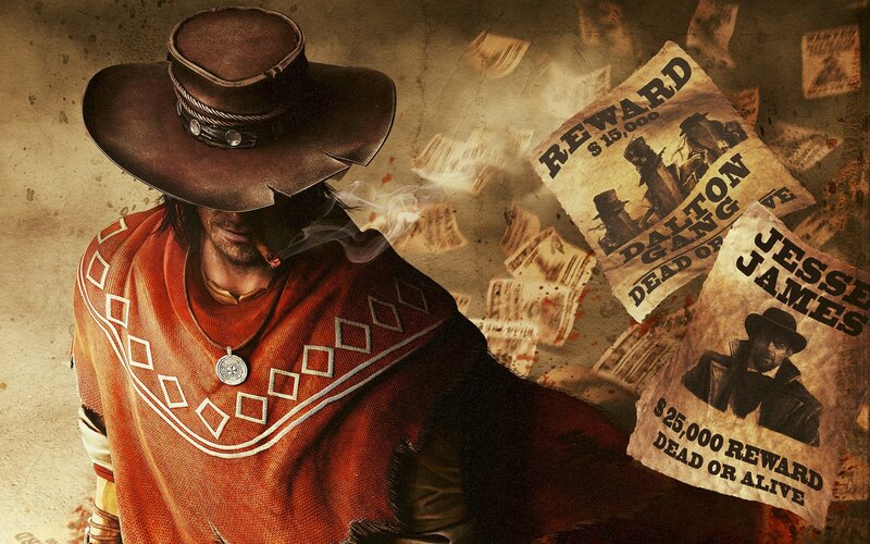 Cowboy with wanted posters