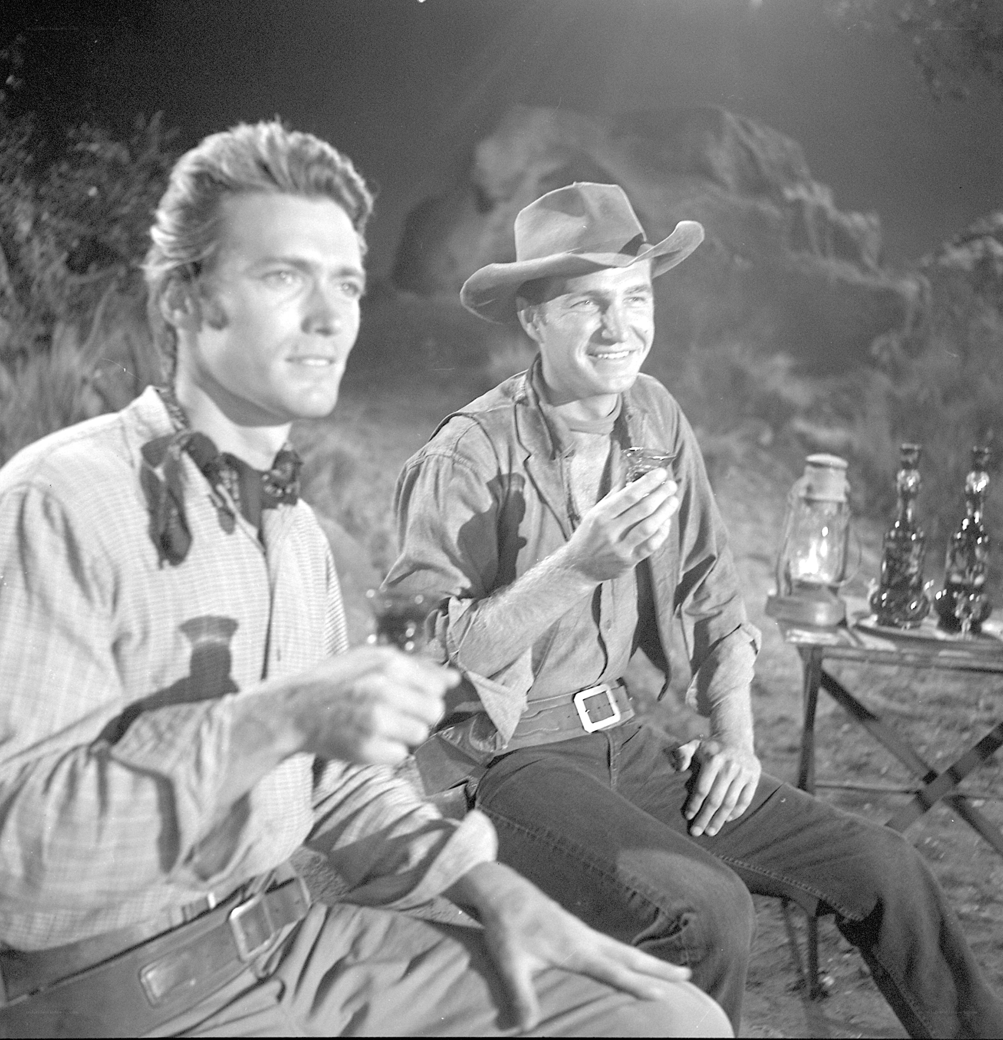Cowboys at a campsite