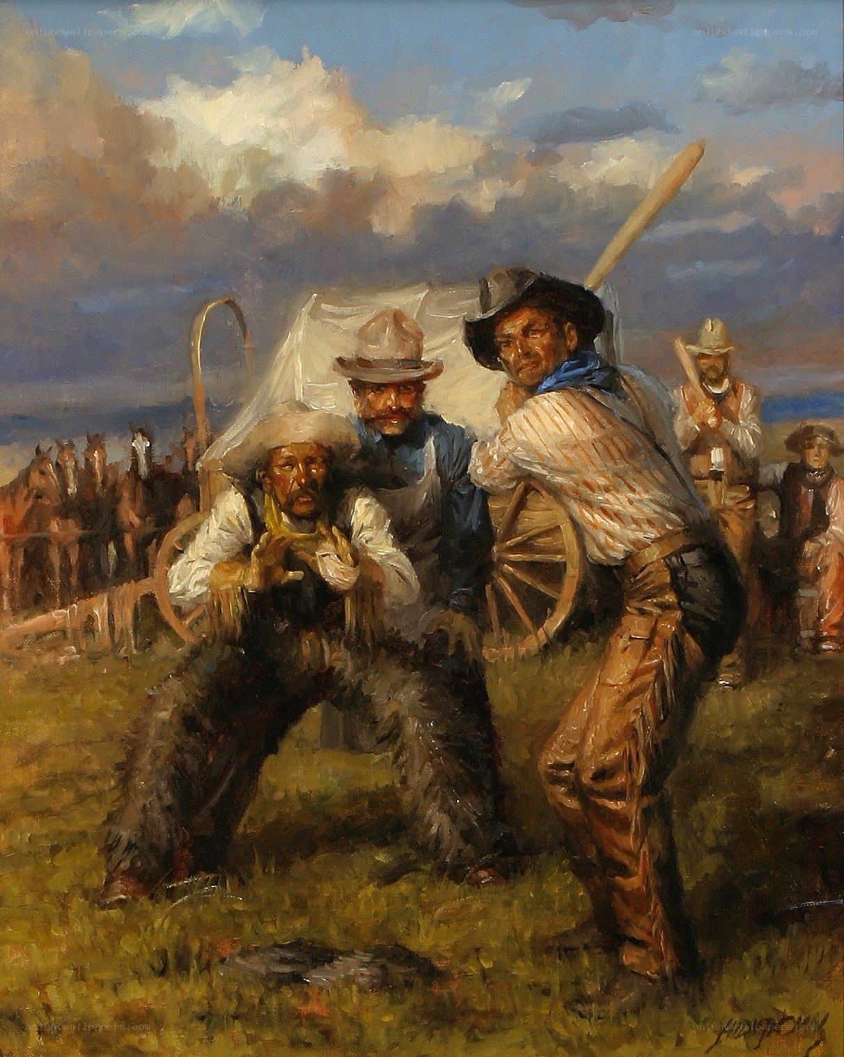 Cowboys in a tense standoff