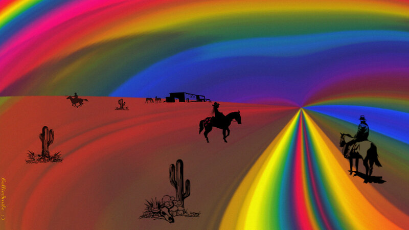 Cowboys in Desert