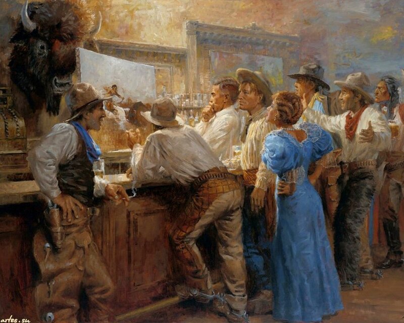 Cowboys in Saloon