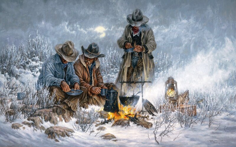 Cowboys in Snow