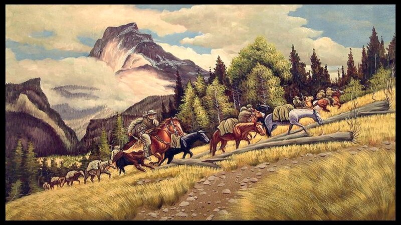 Cowboys on Horseback — Yellow