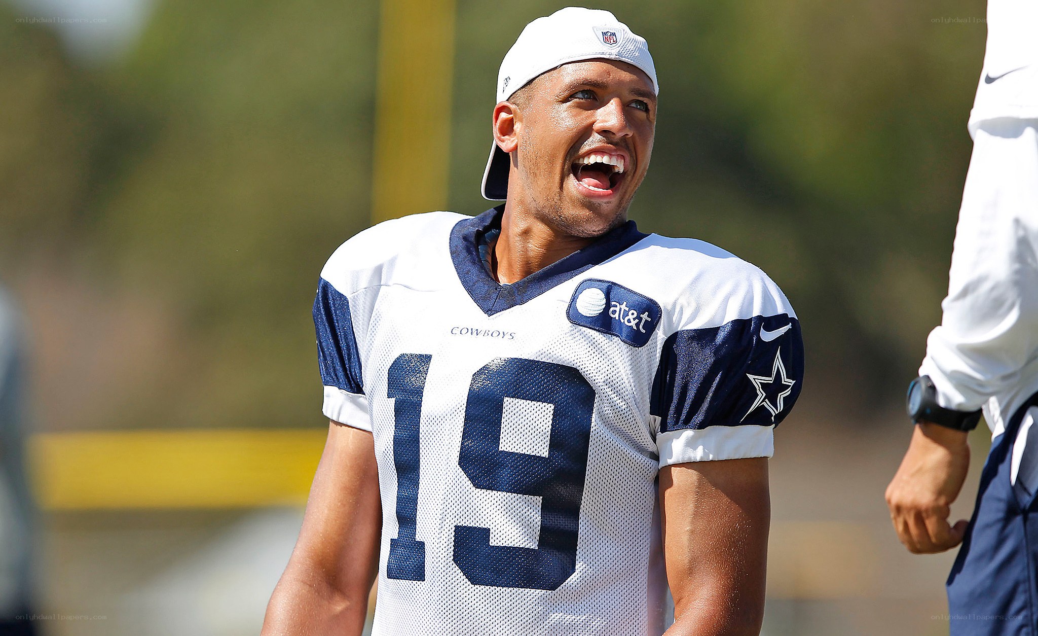 Cowboys player laughing