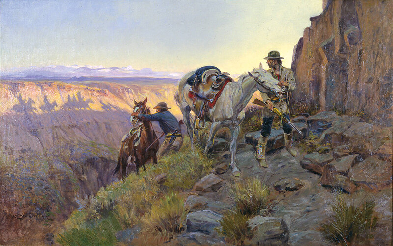Cowboys with Horses — Brown