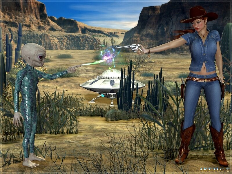 Cowgirl and Alien