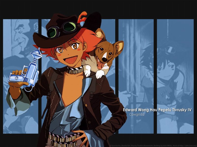 Cowgirl Ed with her dog