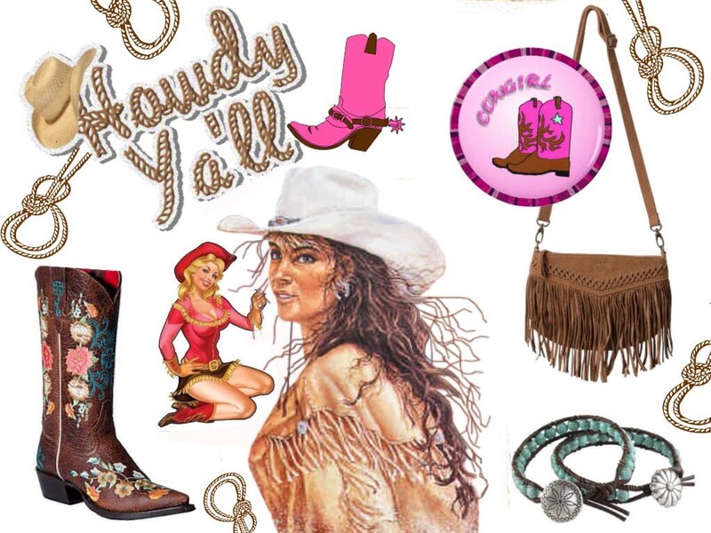 Cowgirl Fashion Collage
