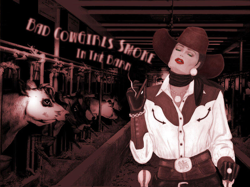 Cowgirl in Barn