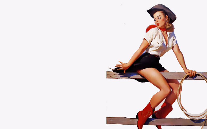 cowgirl on a fence
