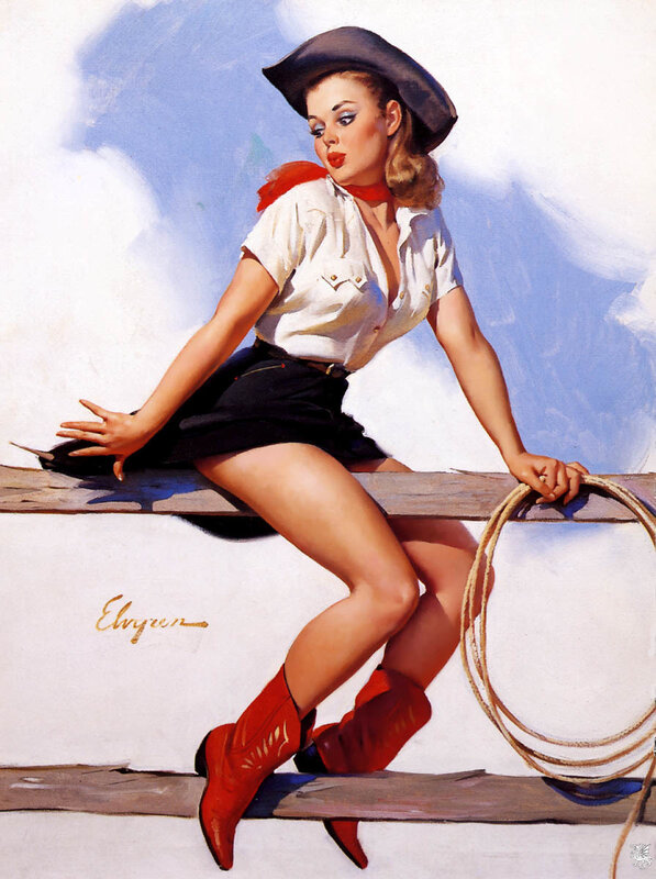 Cowgirl on a fence