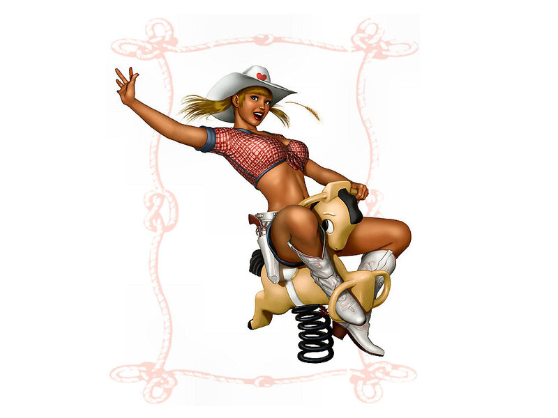 Cowgirl on Spring Rider