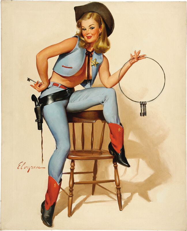 Cowgirl pin-up illustration