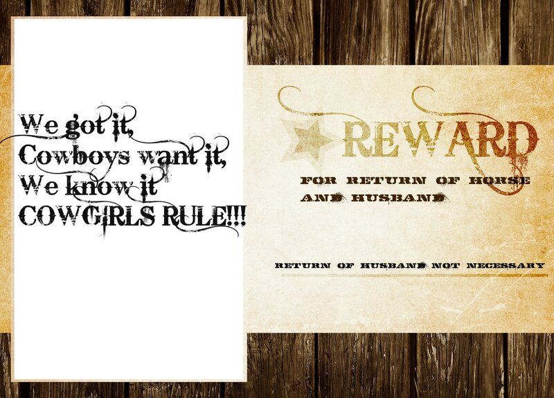 Cowgirl Reward Poster