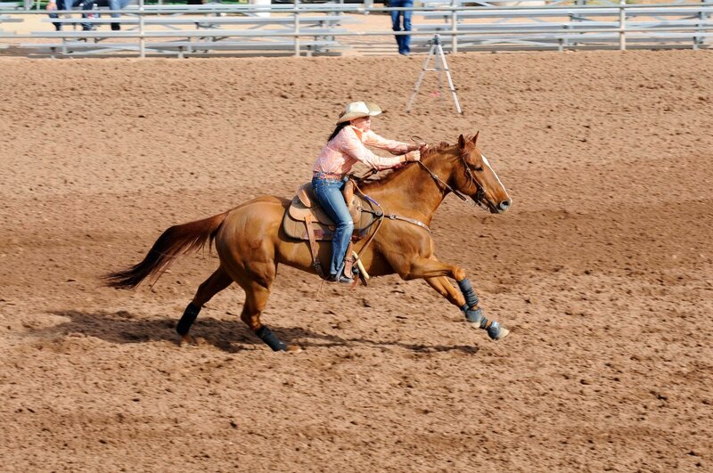 Cowgirl Riding Horse