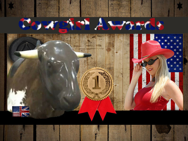 Cowgirl with Bull Statue
