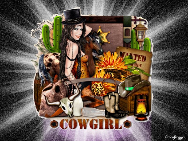 Cowgirl with Cactus