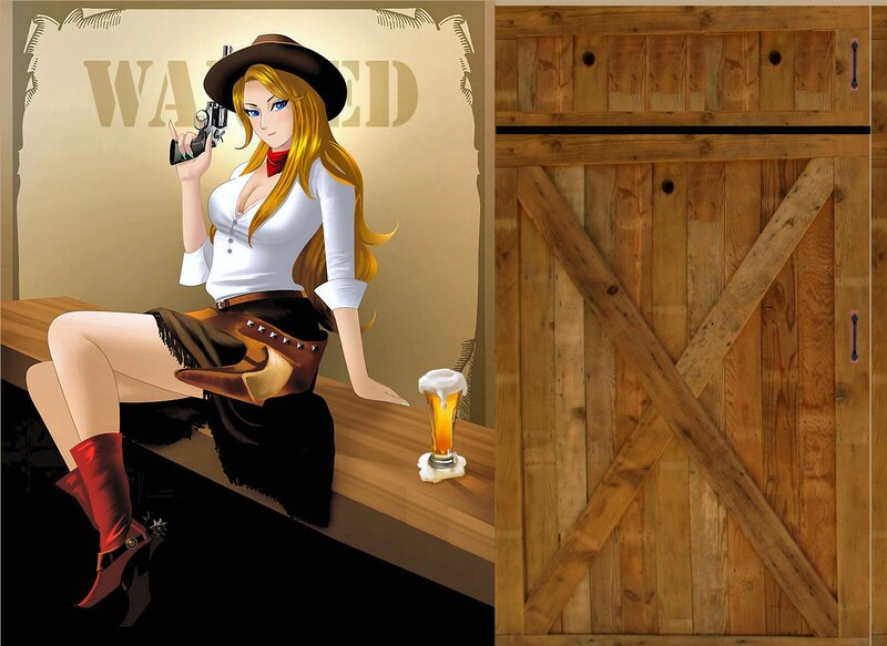 Cowgirl with Gun — Brown, Confident