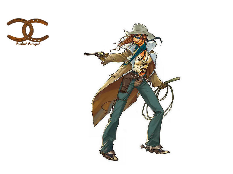 Cowgirl with Gun — Brown