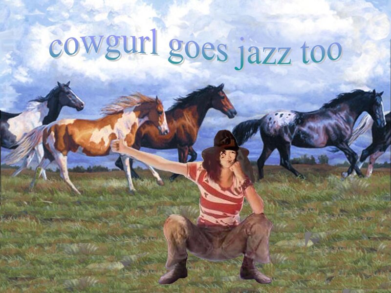 Cowgirl with Horses — Green