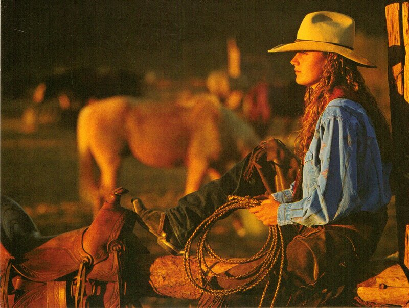 Cowgirl with Lasso — Brown
