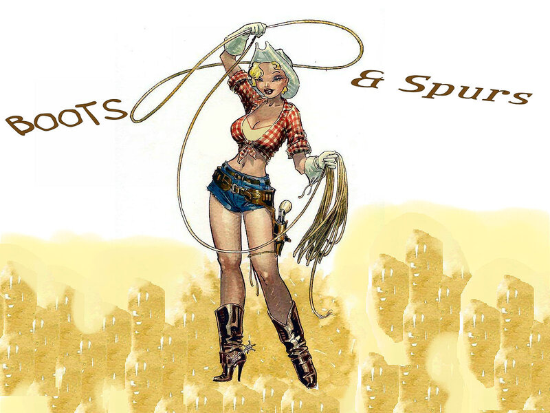 Cowgirl with Lasso — Yellow