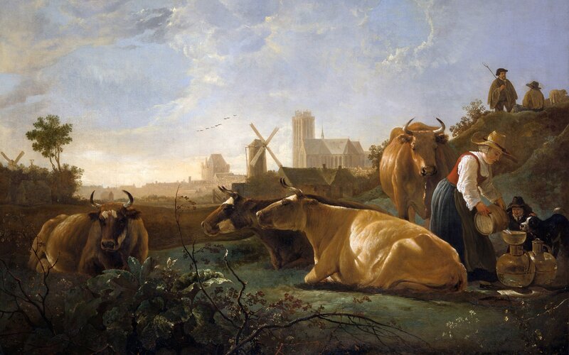 Cows in a Field — Brown