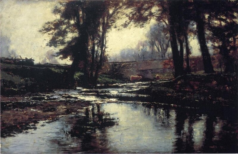 Cows in a Stream