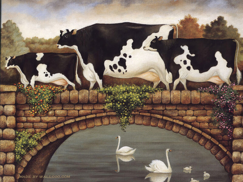 Cows on a Bridge
