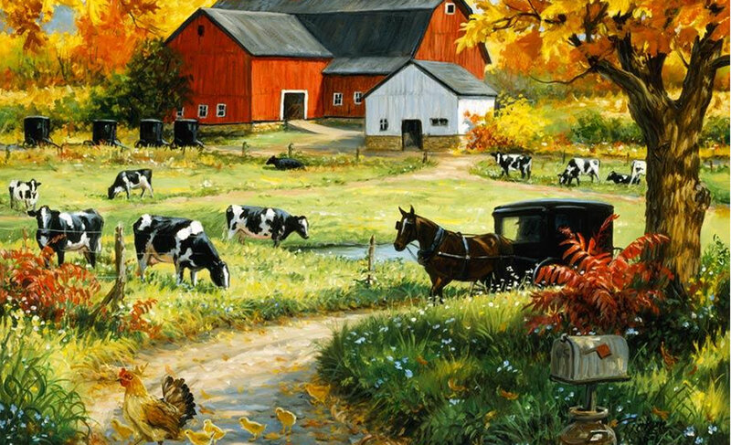 Cows on a Farm